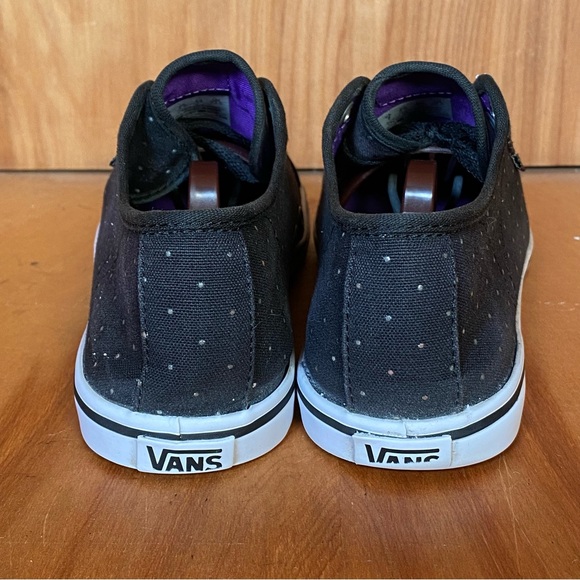 Womens 7 Vans Off The Wall Low Black Polka Dot Sneakers SEF1012 - Picture 4 of 8